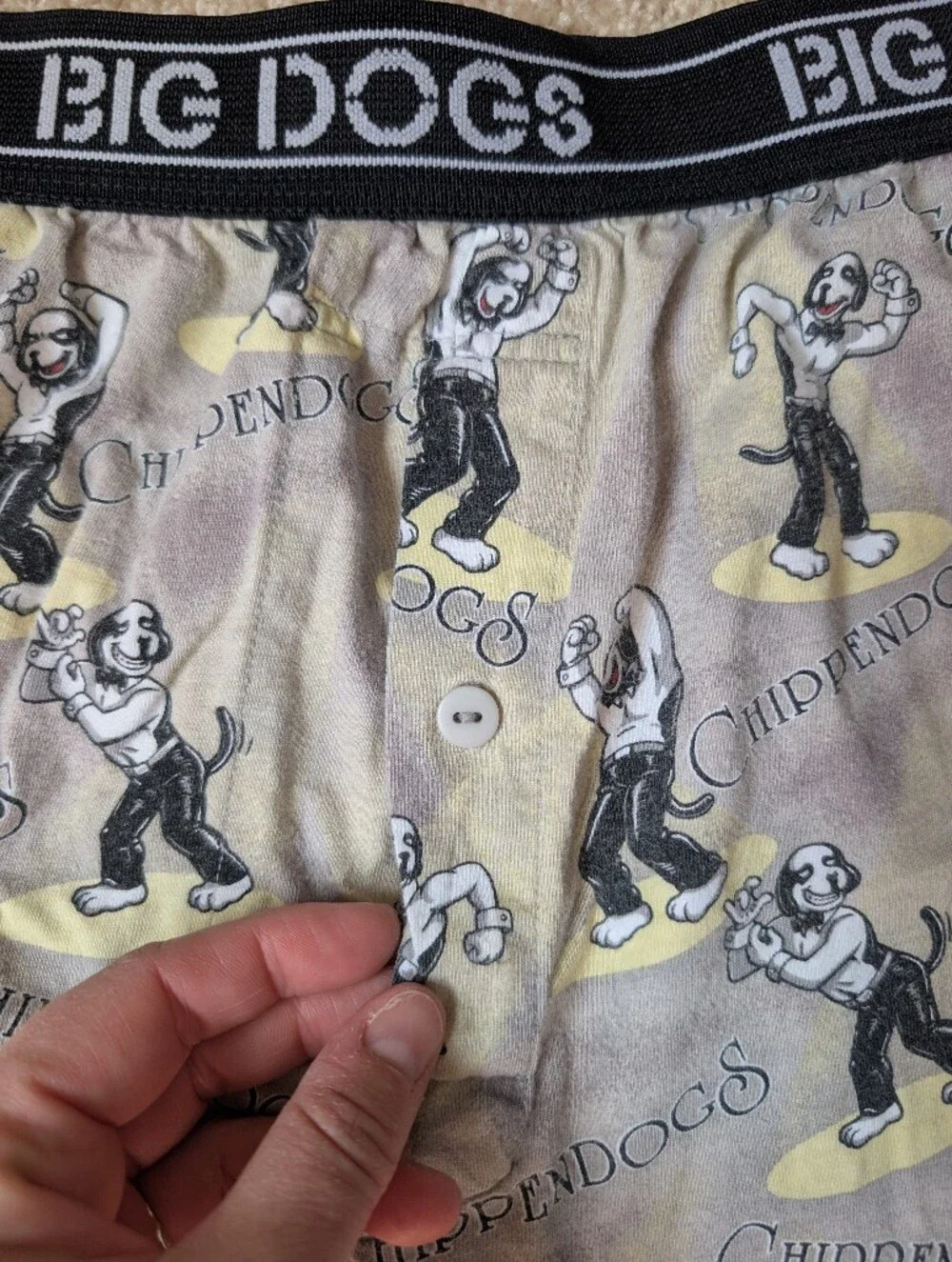Vintage 90s BIG DOGS Chippendogs Pajama Sleep Lounge Under Shorts